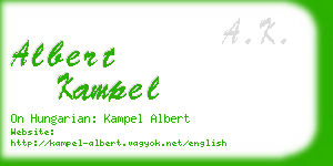 albert kampel business card